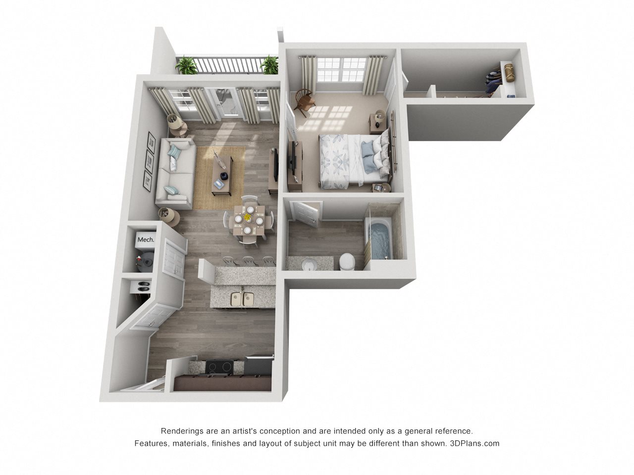 One Bedroom Floor Plan One Bedroom Floor Plan